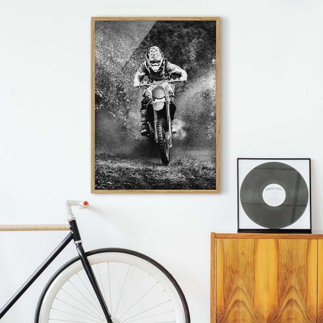 Schöne Wandbilder Motocross im Schlamm