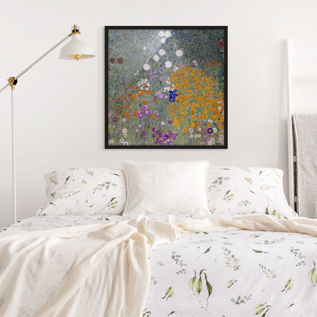 Kunstdruck Bilder mit Rahmen Gustav Klimt - Bauerngarten