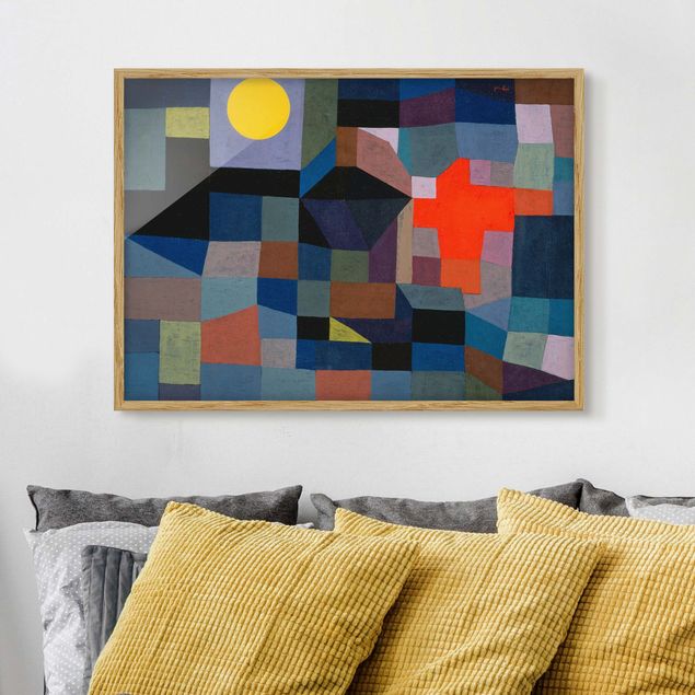 Abstrakte Kunst Paul Klee - Feuer bei Vollmond