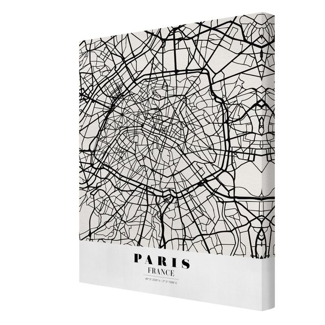 Bilder für die Wand Stadtplan Paris - Klassik