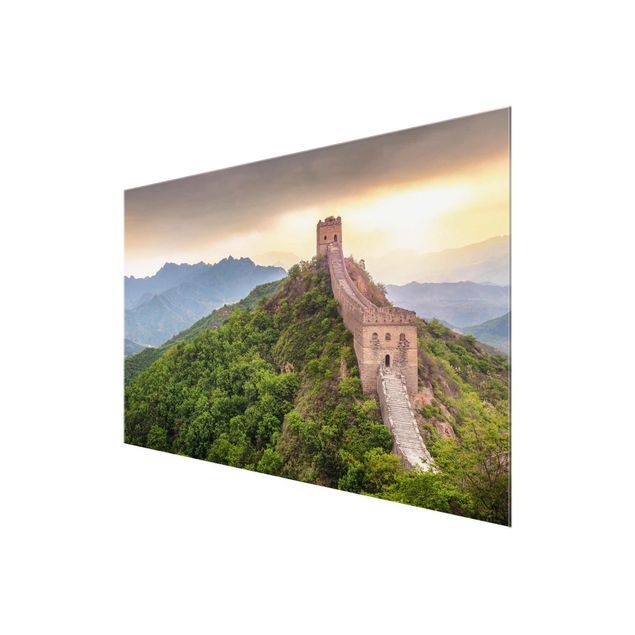 Glasbild - Die unendliche Mauer von China - Querformat 3:2