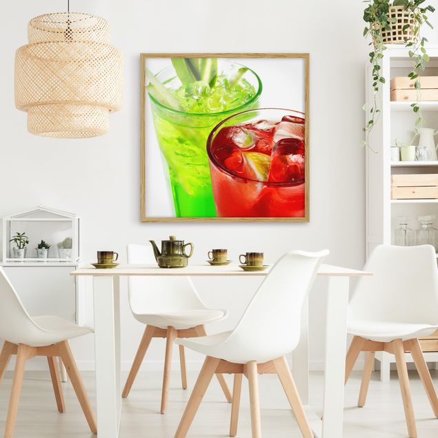 Bild mit Rahmen - Fresh Cocktails - Quadrat 1:1