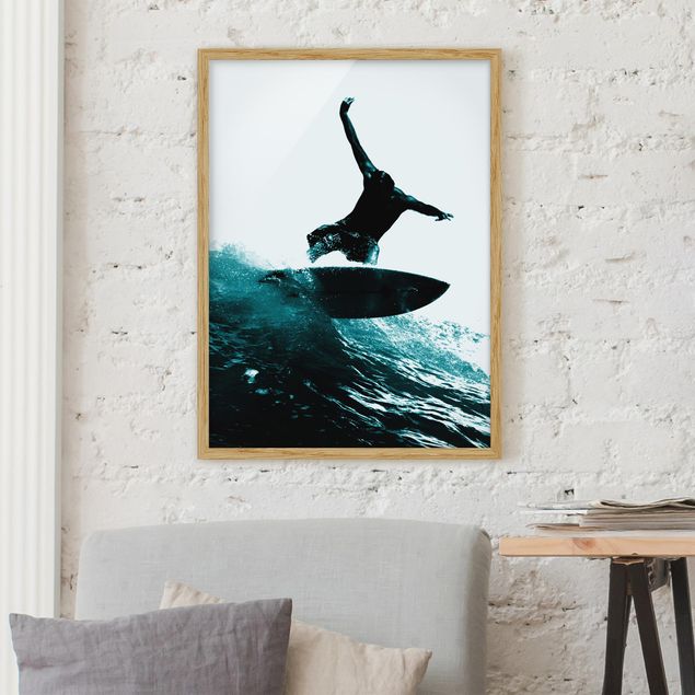 Wandbilder Surfing Hero