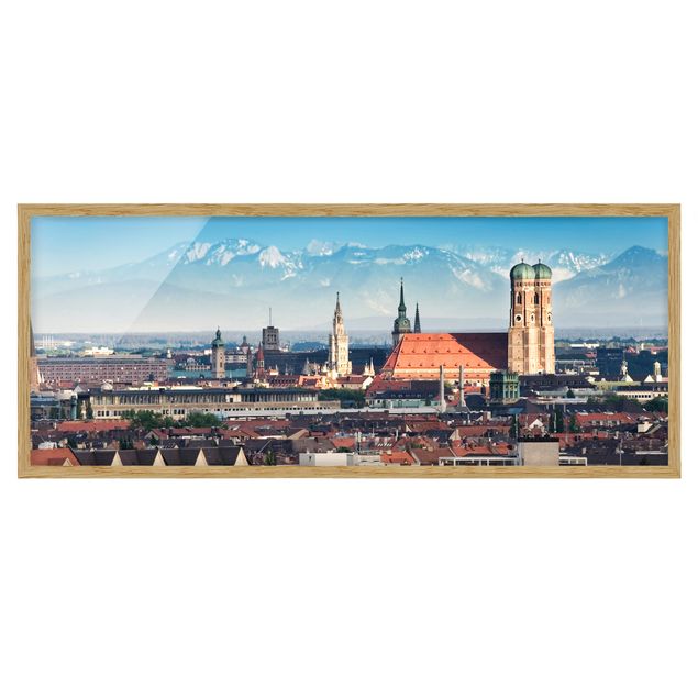 Bild mit Rahmen - München - Panorama Querformat