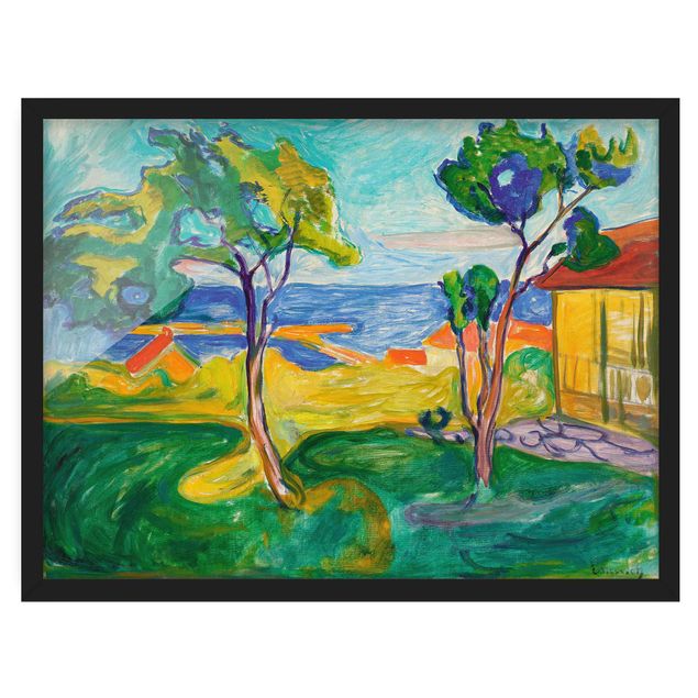 Landschaftsbilder mit Rahmen Edvard Munch - Der Garten