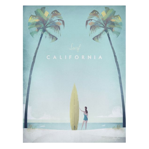 Kunstdrucke auf Leinwand Reiseposter - California