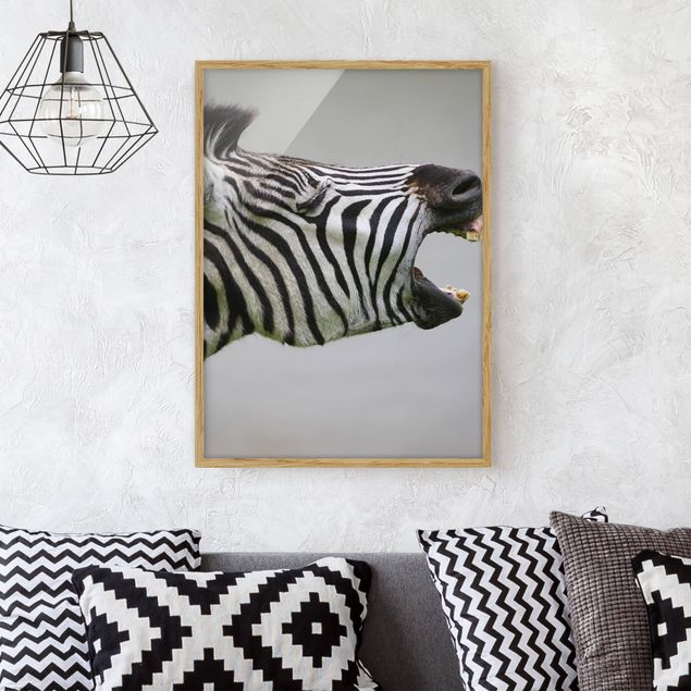 Wandbilder Tiere Brüllendes Zebra