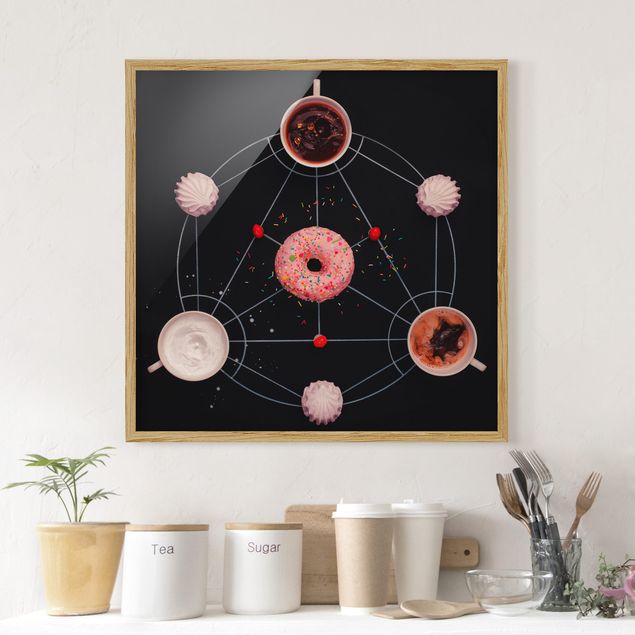 Wandbilder mit Rahmen Süße Alchemie des Kochens