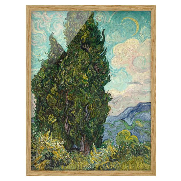 Natur Bilder mit Rahmen Vincent van Gogh - Zypressen