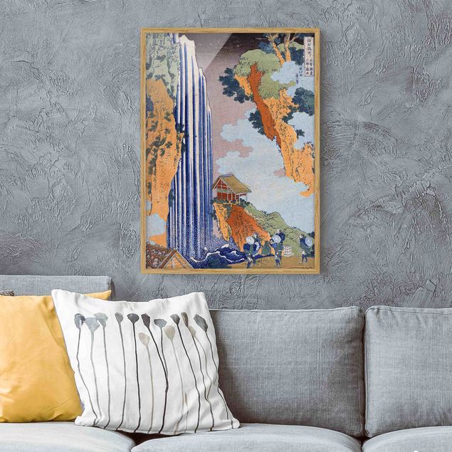 Landschaftsbilder mit Rahmen Katsushika Hokusai - Ono Wasserfall