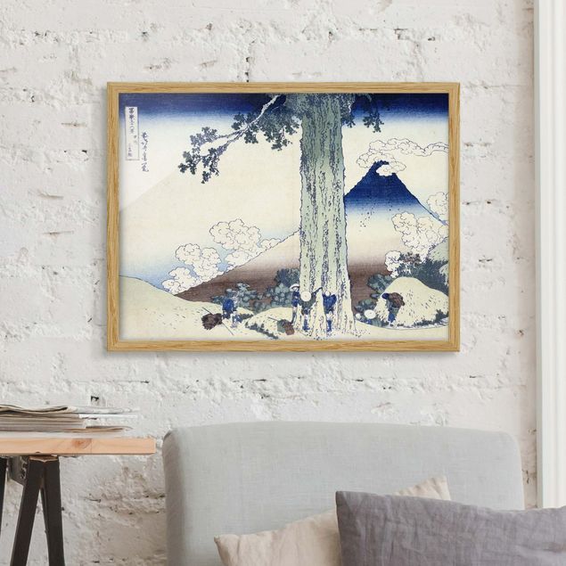Landschaftsbilder mit Rahmen Katsushika Hokusai - Mishima Pass in der Provinz Kai
