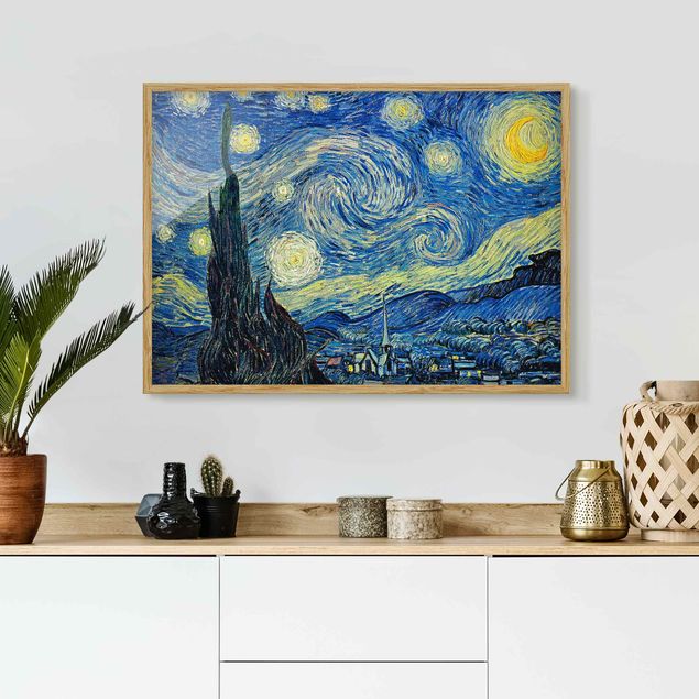 Kunstdruck Pointillismus Vincent van Gogh - Sternennacht