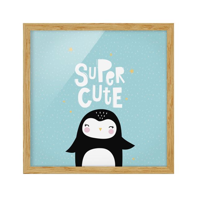 Bilder mit Rahmen Super Cute Pinguin