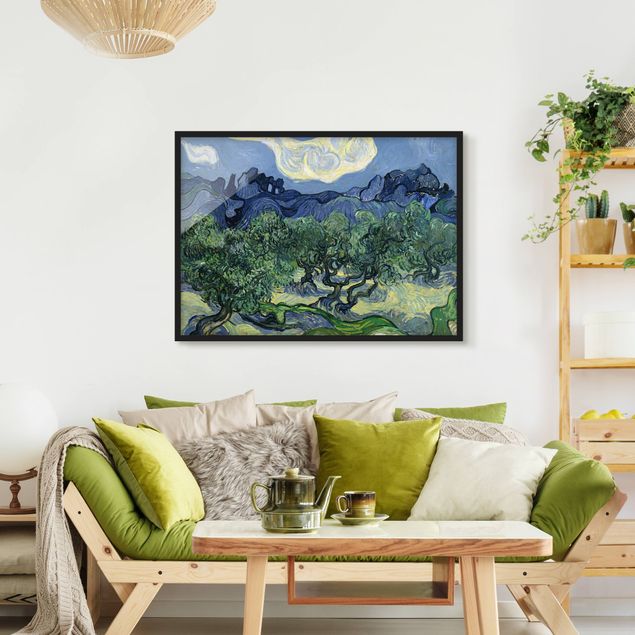 Bild mit Rahmen Vincent van Gogh Vincent van Gogh - Olivenbäume