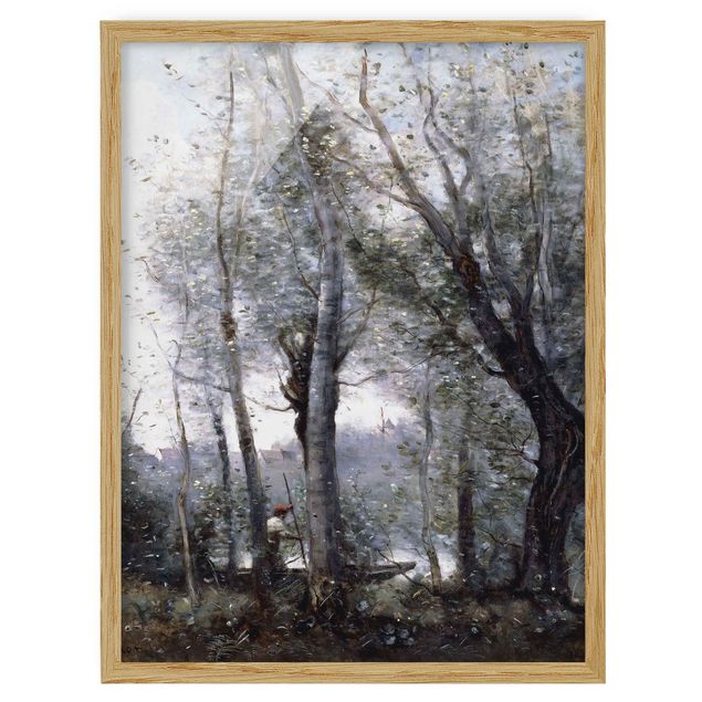 Kunstdruck Bilder mit Rahmen Jean-Baptiste Camille Corot - Ein Flussschiffer