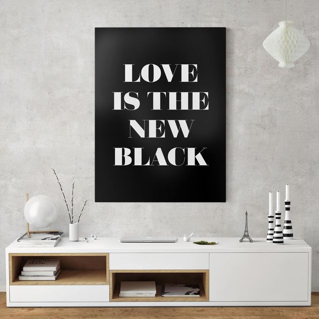 Wandbilder Sprüche Love is the new black