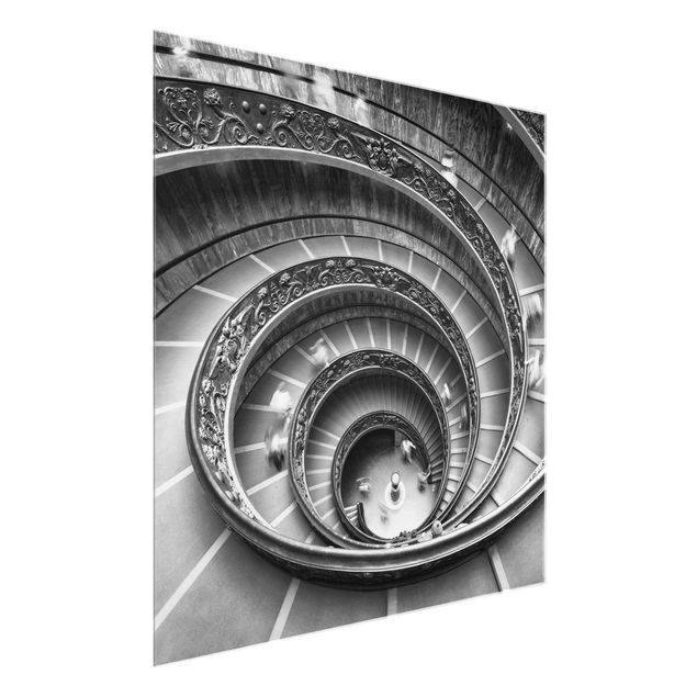 Glasbild - Bramante Treppe - Quadrat 1:1