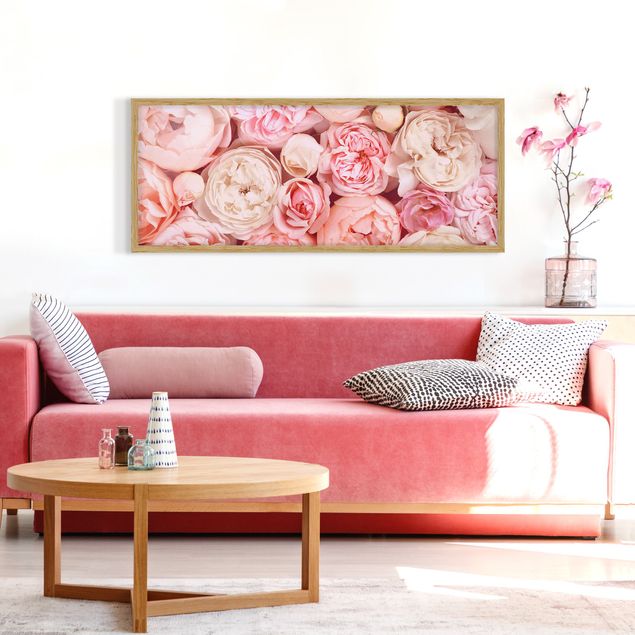 Wandbilder Rosen Rosé Koralle Shabby