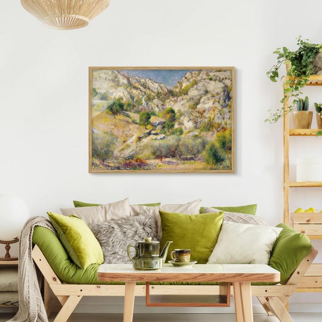 Landschaftsbilder mit Rahmen Auguste Renoir - Felsen bei Estaque