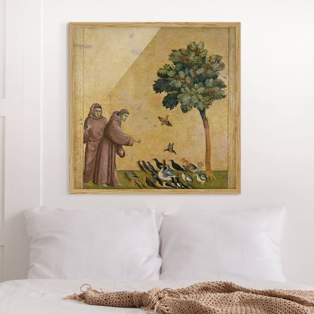 Gerahmte Kunstdrucke Giotto di Bondone - Der Heilige Franziskus