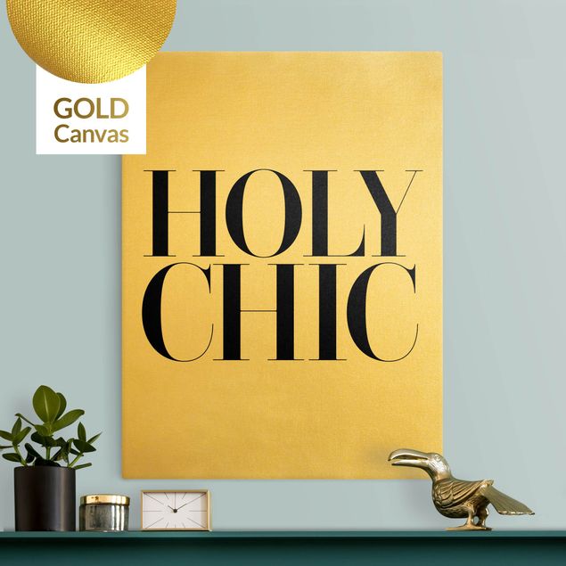Leinwandbild Gold - HOLY CHIC - Hochformat 3:4