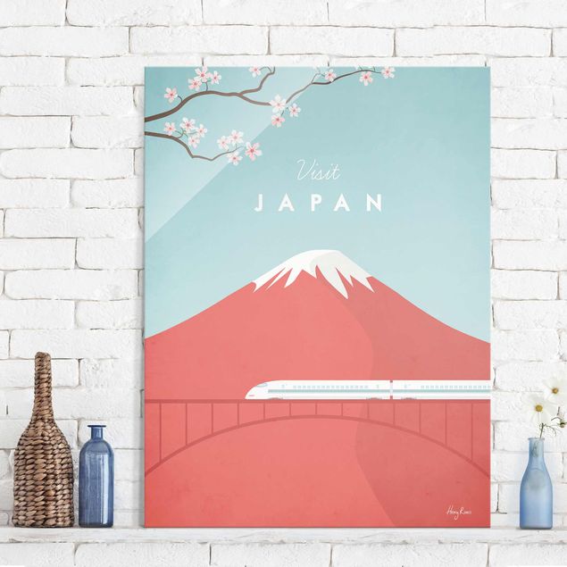 Wandbilder Glas XXL Reiseposter - Japan