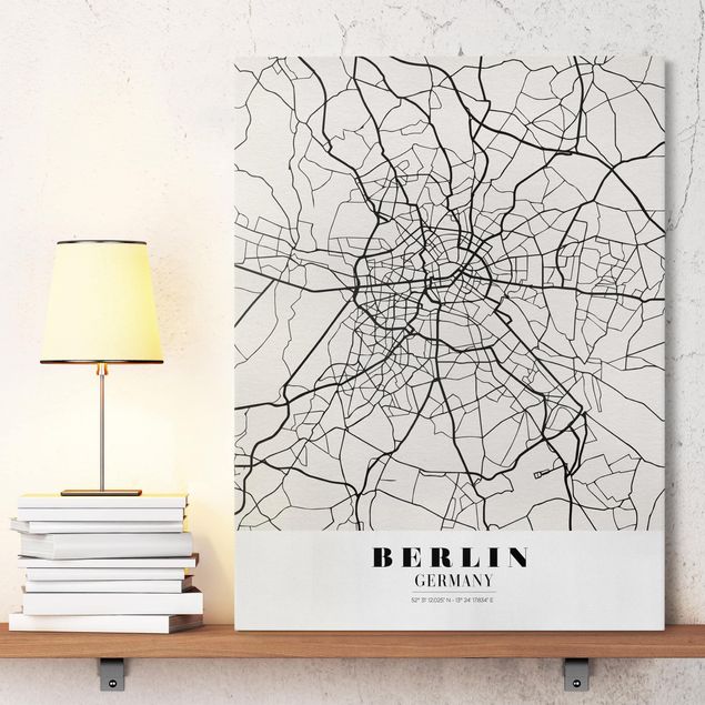 Wandbilder XXL Stadtplan Berlin - Klassik