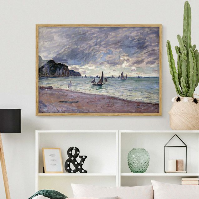 Landschaftsbilder mit Rahmen Claude Monet - Küste von Pourville