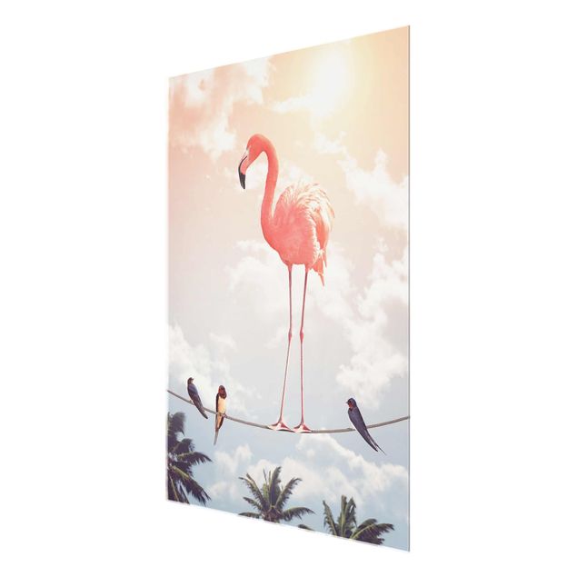 Bilder für die Wand Himmel mit Flamingo