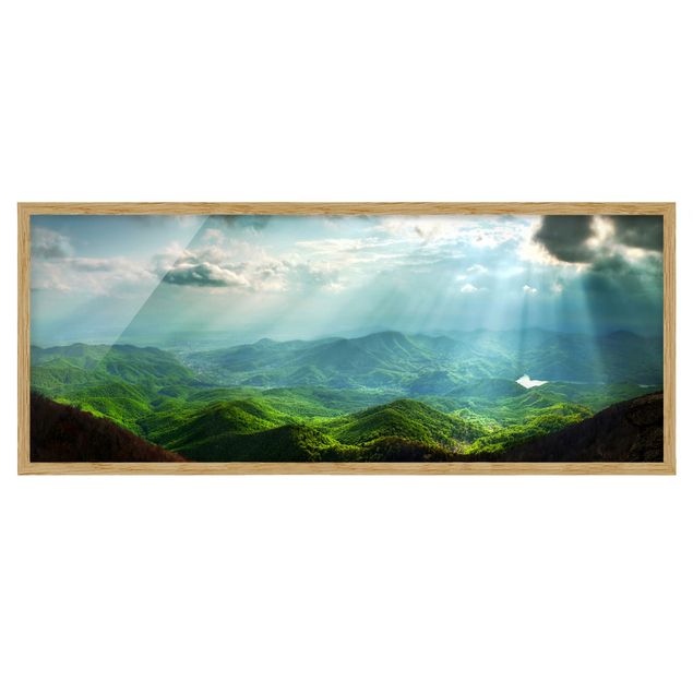 Bild mit Rahmen - Heavenly Ground - Panorama Querformat