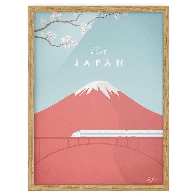 Gerahmte Kunstdrucke Reiseposter - Japan