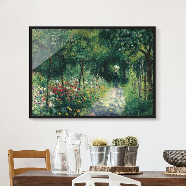 Bild mit Rahmen - Auguste Renoir - Frauen im Garten - Querformat 3:4