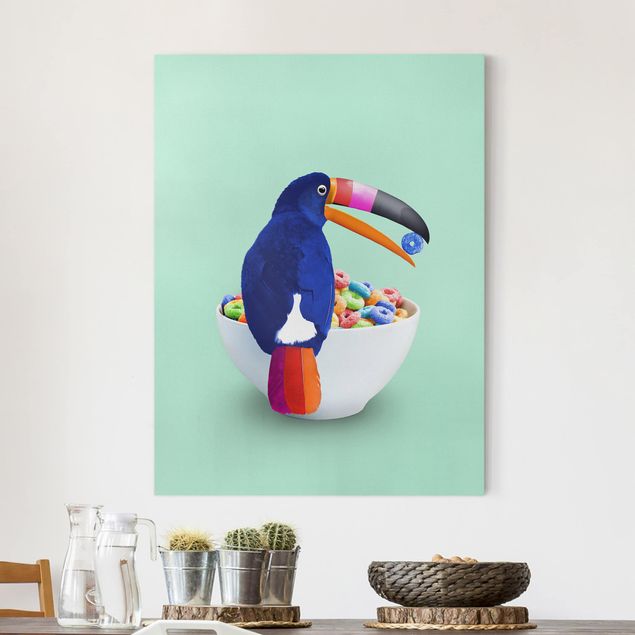 Wandbilder Vögel Frühstück mit Tukan