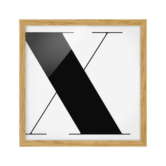 Bilder mit Rahmen Antiqua Letter X