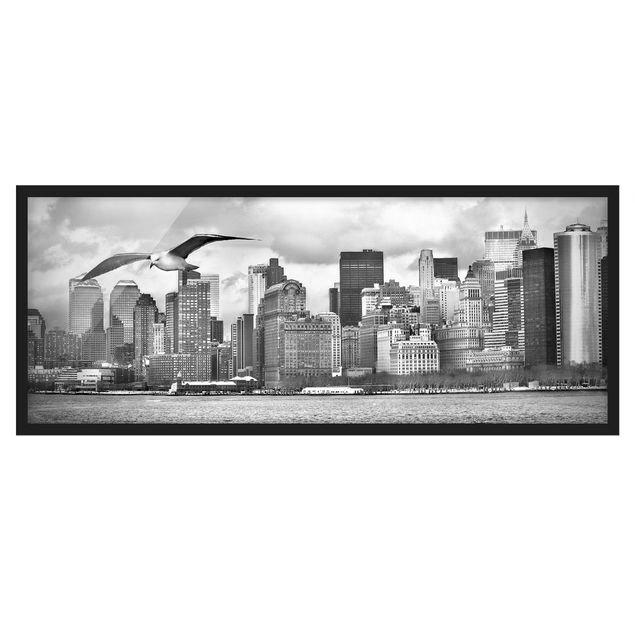 Bild mit Rahmen - No.YK1 New York II - Panorama Querformat