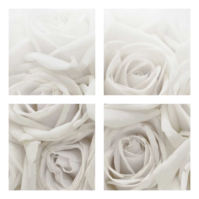 Leinwandbilder Wohnzimmer modern Weiße Rosen