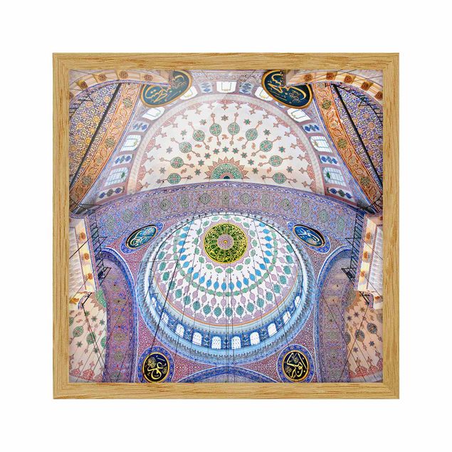 Bild mit Rahmen - Blaue Moschee in Istanbul - Quadrat 1:1