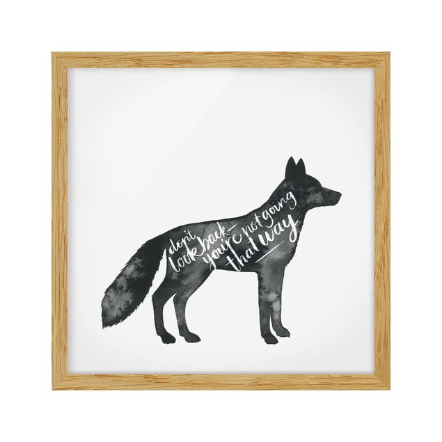 Wandbilder mit Rahmen Tiere mit Weisheit - Fuchs