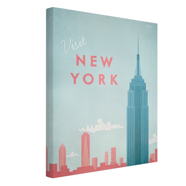 Retro Wandbilder Reiseposter - New York