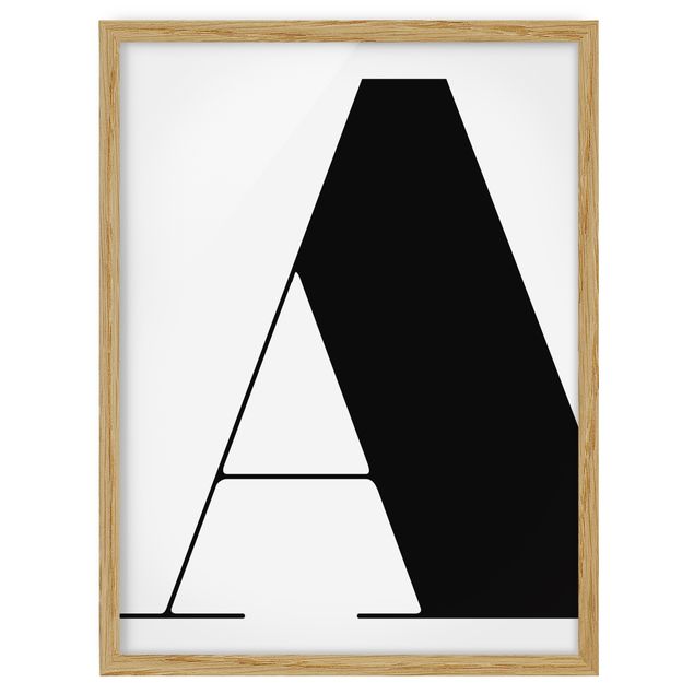 Bilder mit Rahmen Antiqua Letter A