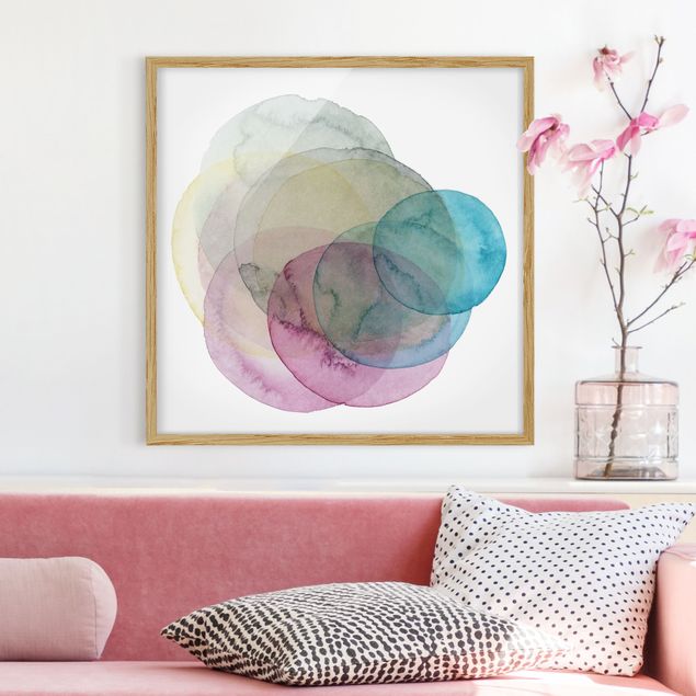 Bilder mit Rahmen abstrakt Urknall - rosa