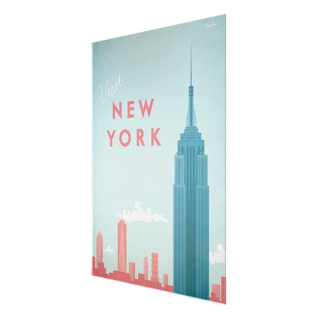 Glasbilder Reiseposter - New York
