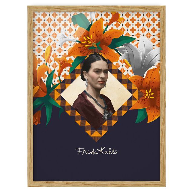 Gerahmte Bilder Frida Kahlo - Lilien