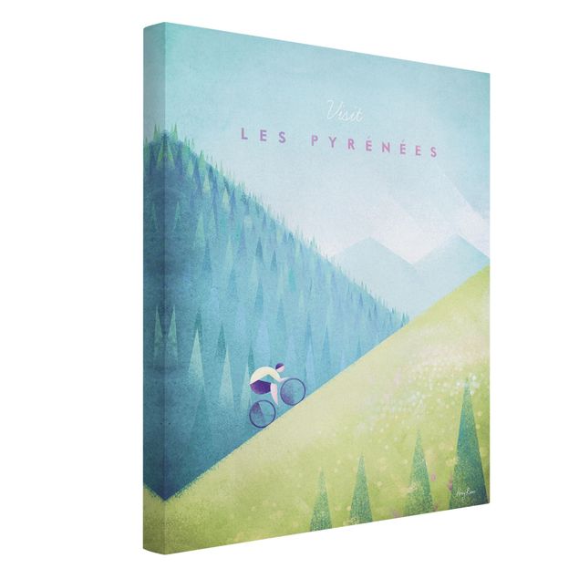 Leinwandbild Kunstdruck Reiseposter - Die Pyrenäen