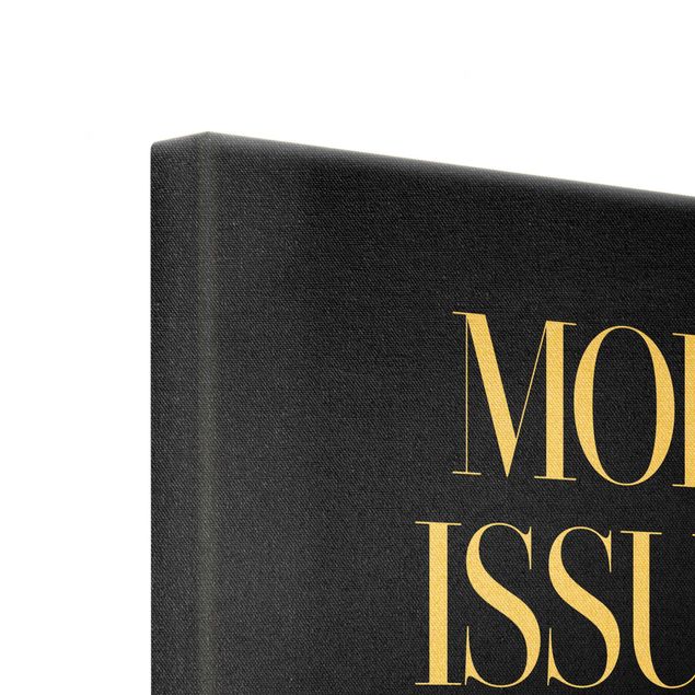 Leinwandbild Gold - More issues than Vogue - Quadrat 1:1