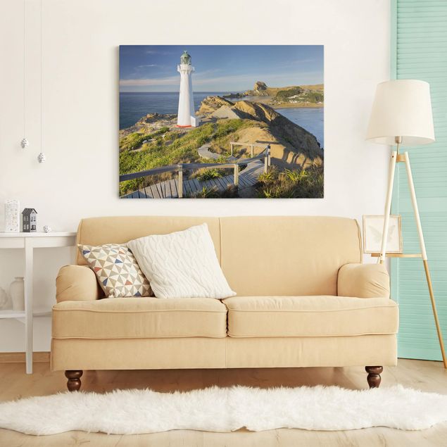 Leinwandbilder Natur Castle Point Leuchtturm Neuseeland