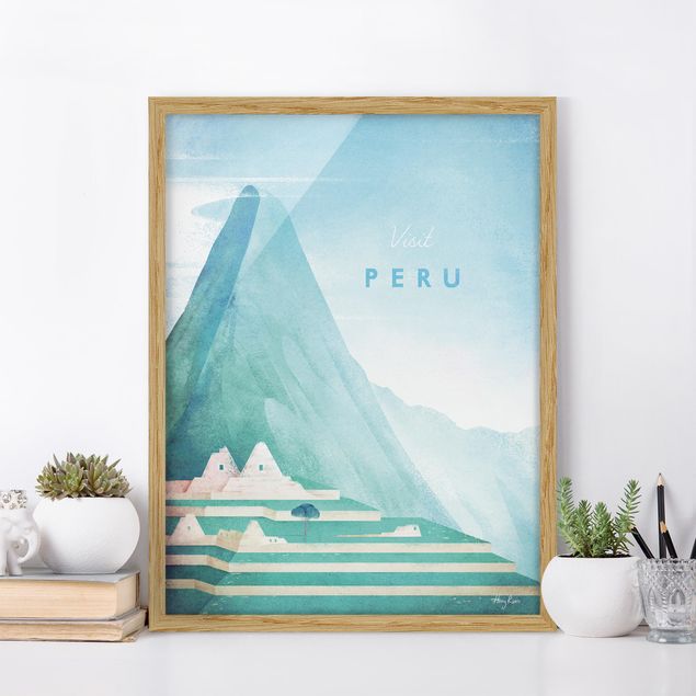Landschaftsbilder mit Rahmen Reiseposter - Peru
