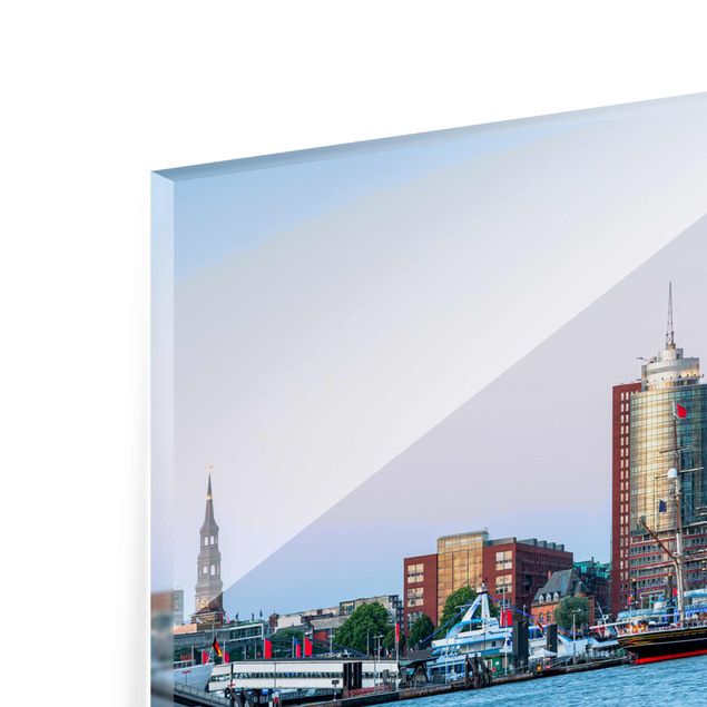 Glasbild - Elbphilharmonie Hamburg - Panorama