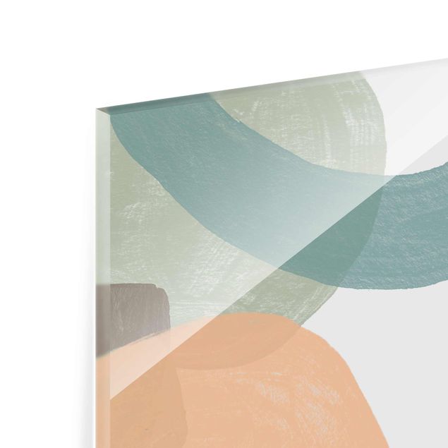 Glasbild - Pailletten im Detail II - Quadrat 1:1