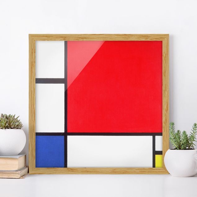Abstrakte Bilder Piet Mondrian - Komposition Rot Blau Gelb